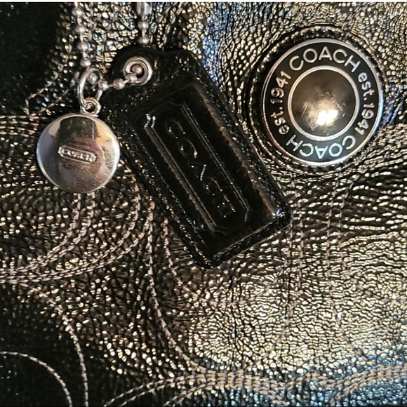 Coach Shiney Patent Leather Black Bag - Picture 5 of 5